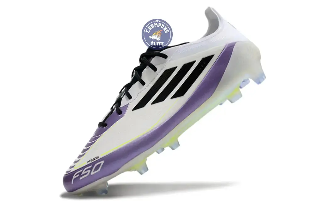 F50 Languette FG - Blanc/Violet/Noir/Jaune Fluo - Image 4