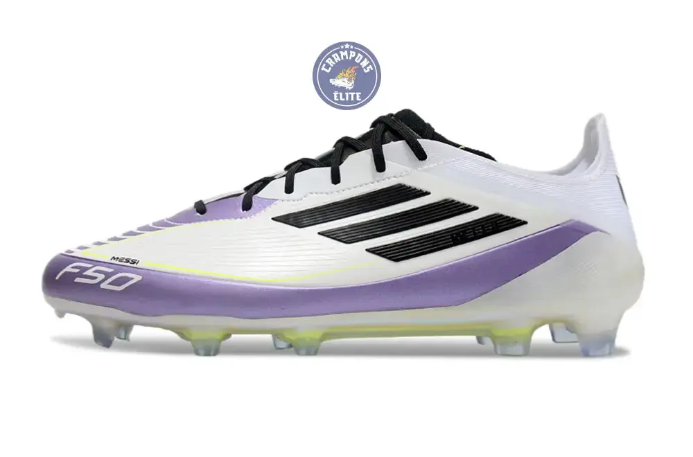 F50 Languette FG - Blanc/Violet/Noir/Jaune Fluo - Image 5