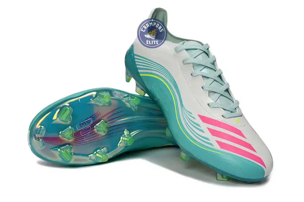F50 Lacets FG Messi Aurora Radiant Pack - Turquoise/Blanc/Rose - Image 2