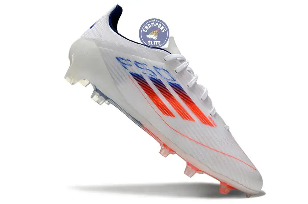 F50 Languette FG - Blanc/Orange/Bleu - Image 3
