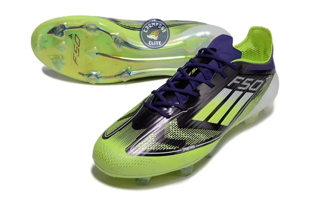 F50 Languette FG - Violet/Jaune Fluo/Blanc - Image 2