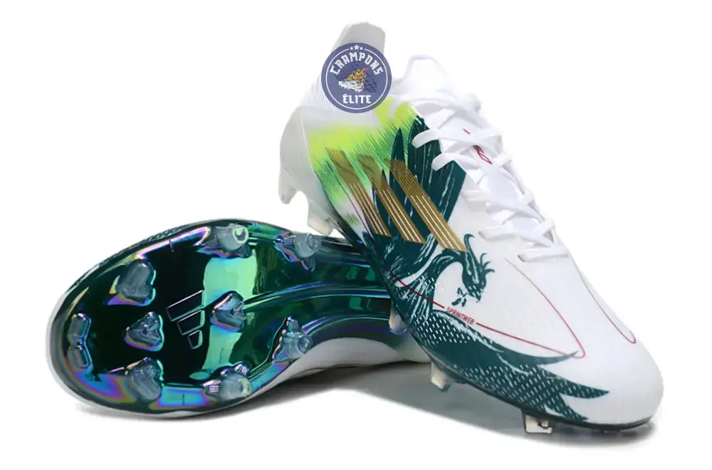F50 Languette Spécial Mohamed Salah FG - Blanc/Vert/Doré - Image 2