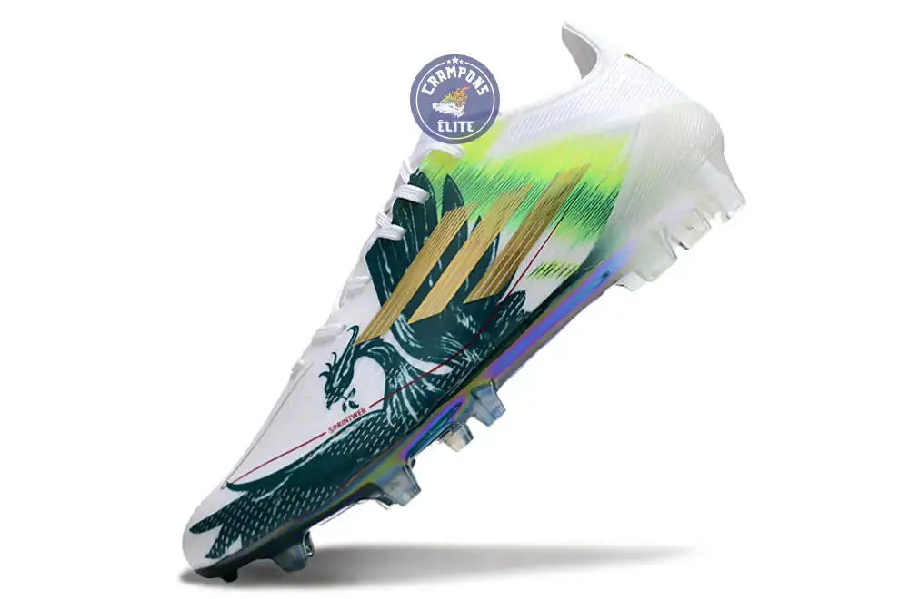 F50 Languette Spécial Mohamed Salah FG - Blanc/Vert/Doré - Image 4