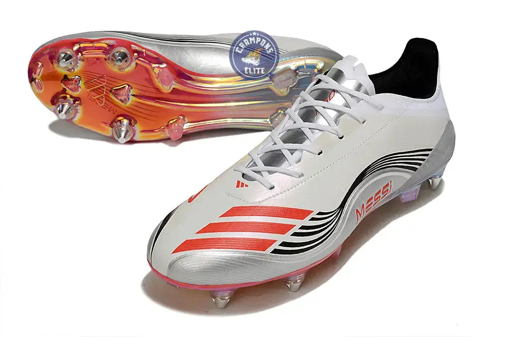 F50 Languette SG Messi Prestig10 - Blanc/Lucid Red/Argenté - Image 2