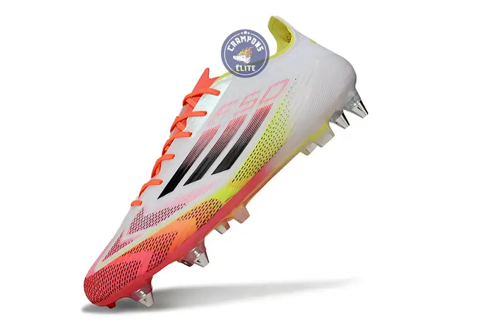 F50 Languette SG Pure Victory - Blanc/Noir/Jaune - Image 4
