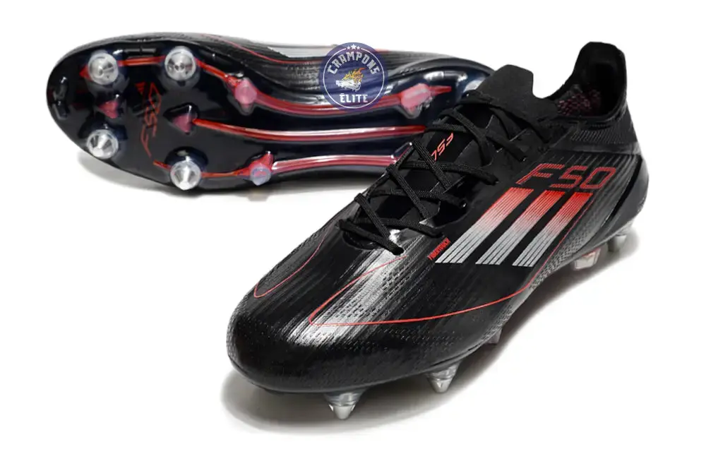 F50 Languette SG Stealth Victory - Noir/Argenté/Lucid Red - Image 2