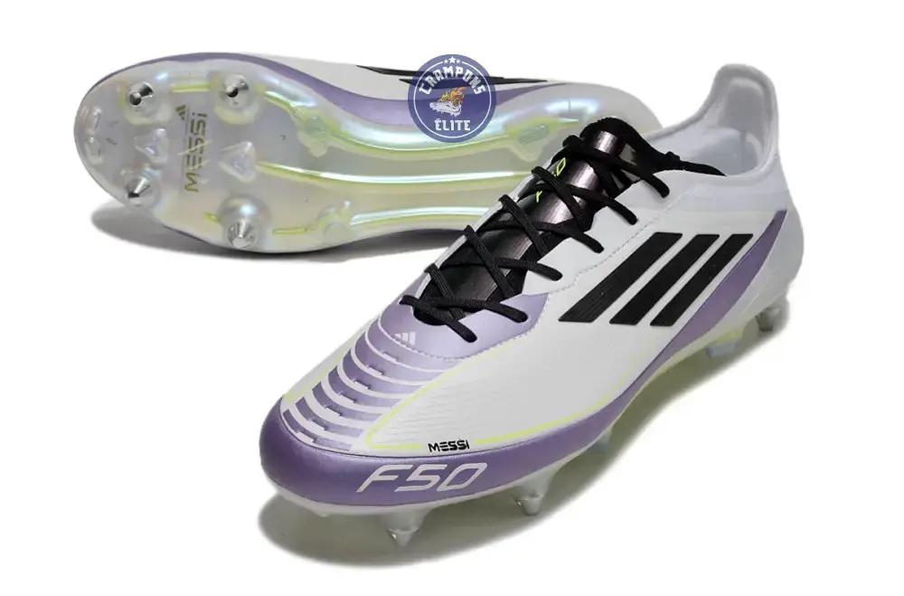F50 Languette SG Triunfo Estelar - Blanc/Noir/Violet - Image 2