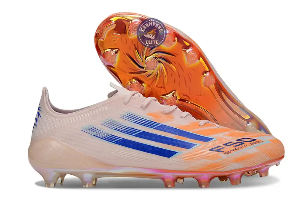 F50 MESSI ELITE Languette FG Spark Fusion - Orange/Bleu/Rose