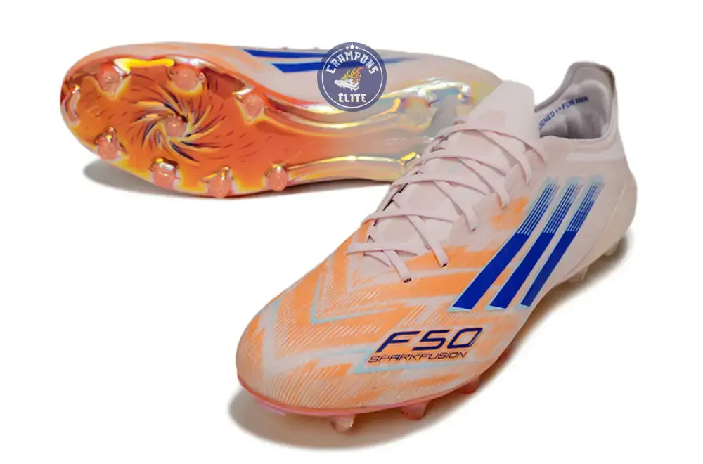 F50 MESSI ELITE Languette FG Spark Fusion - Orange/Bleu/Rose - Image 2