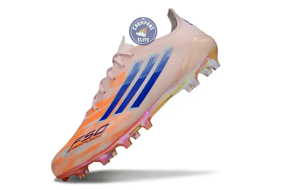 F50 MESSI ELITE Languette FG Spark Fusion - Orange/Bleu/Rose - Image 4
