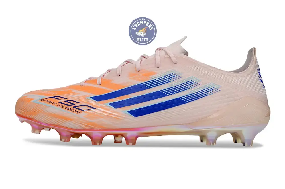 F50 MESSI ELITE Languette FG Spark Fusion - Orange/Bleu/Rose - Image 5