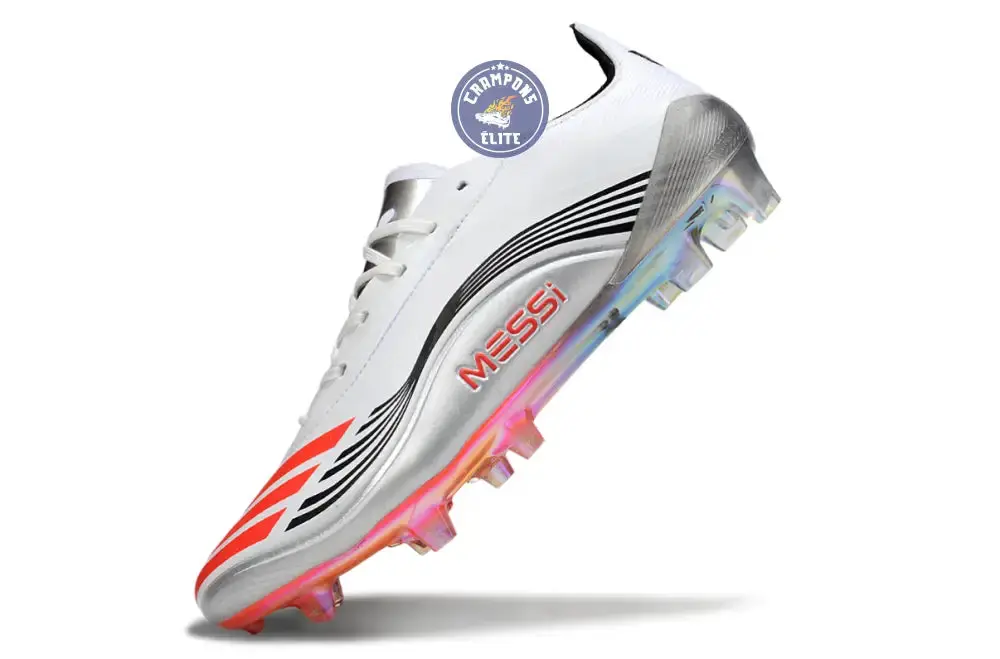 F50 MESSI ELITE Languette FG PRESTIG10 - BLANC/LUCID RED/ARGENTÉ - Image 3