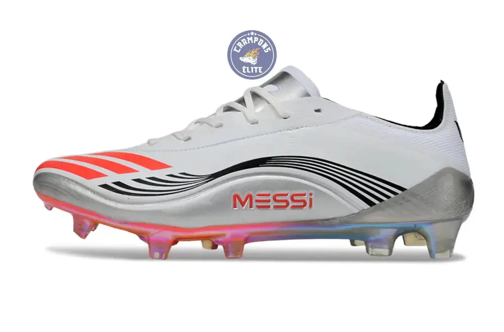 F50 MESSI ELITE Languette FG PRESTIG10 - BLANC/LUCID RED/ARGENTÉ - Image 4