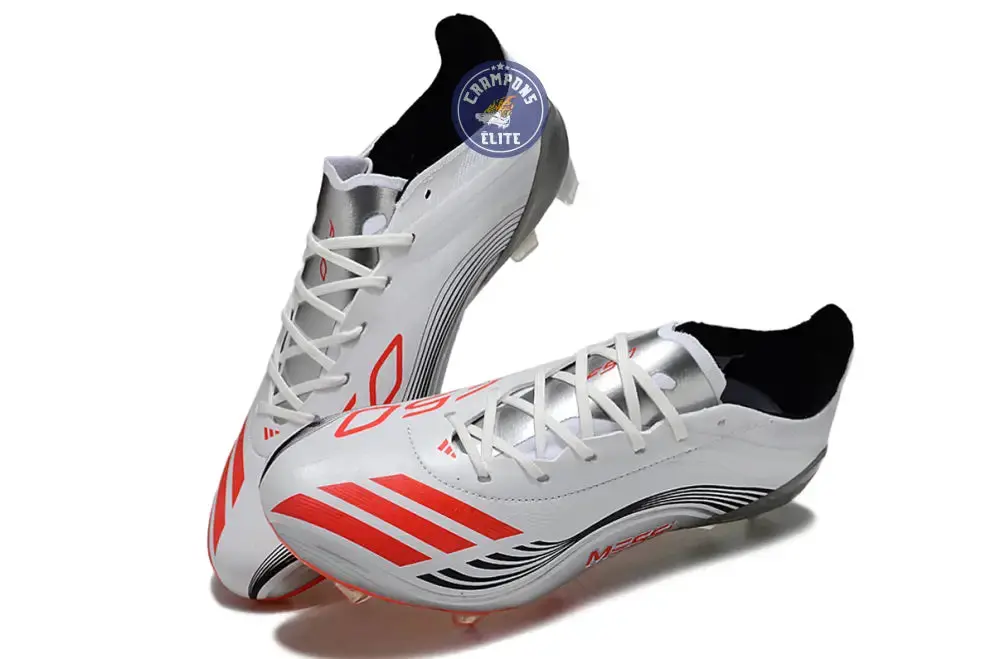 F50 MESSI ELITE Languette FG PRESTIG10 - BLANC/LUCID RED/ARGENTÉ - Image 5