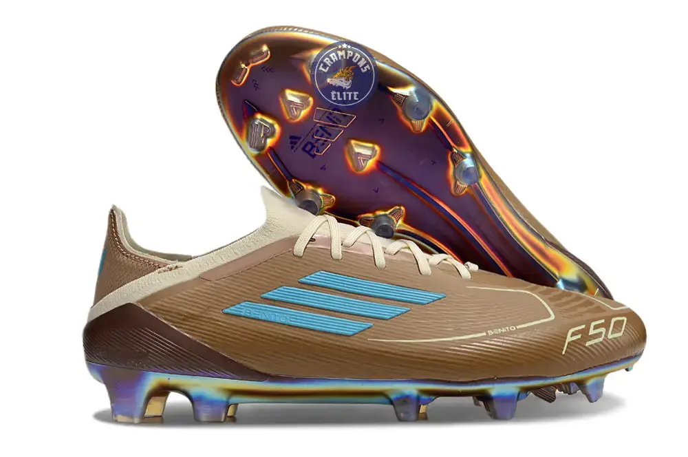 F50 Messi X Bad Bunny Elite Lacets FG - Cardboard/Blanc/Turquoise ÉDITION LIMITÉE