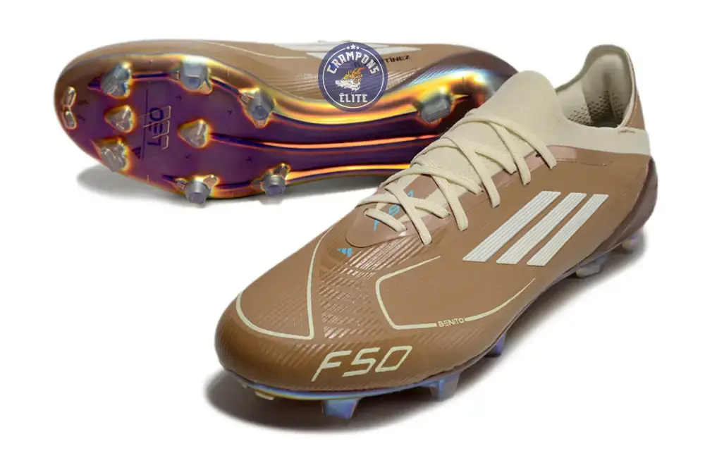 F50 Messi X Bad Bunny Elite Lacets FG - Cardboard/Blanc/Turquoise ÉDITION LIMITÉE - Image 2