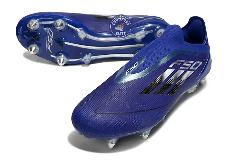 F50 Laceless SG - Bleu/Argenté/Blanc - Image 2