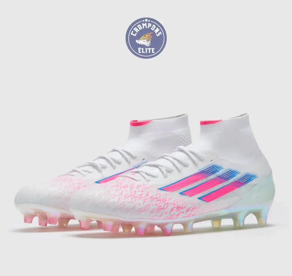 Adidas F50 Sparkfusion Elite Mid Cut FG/AG Trinity - Blanc/Rose Édition Limitée - Image 2