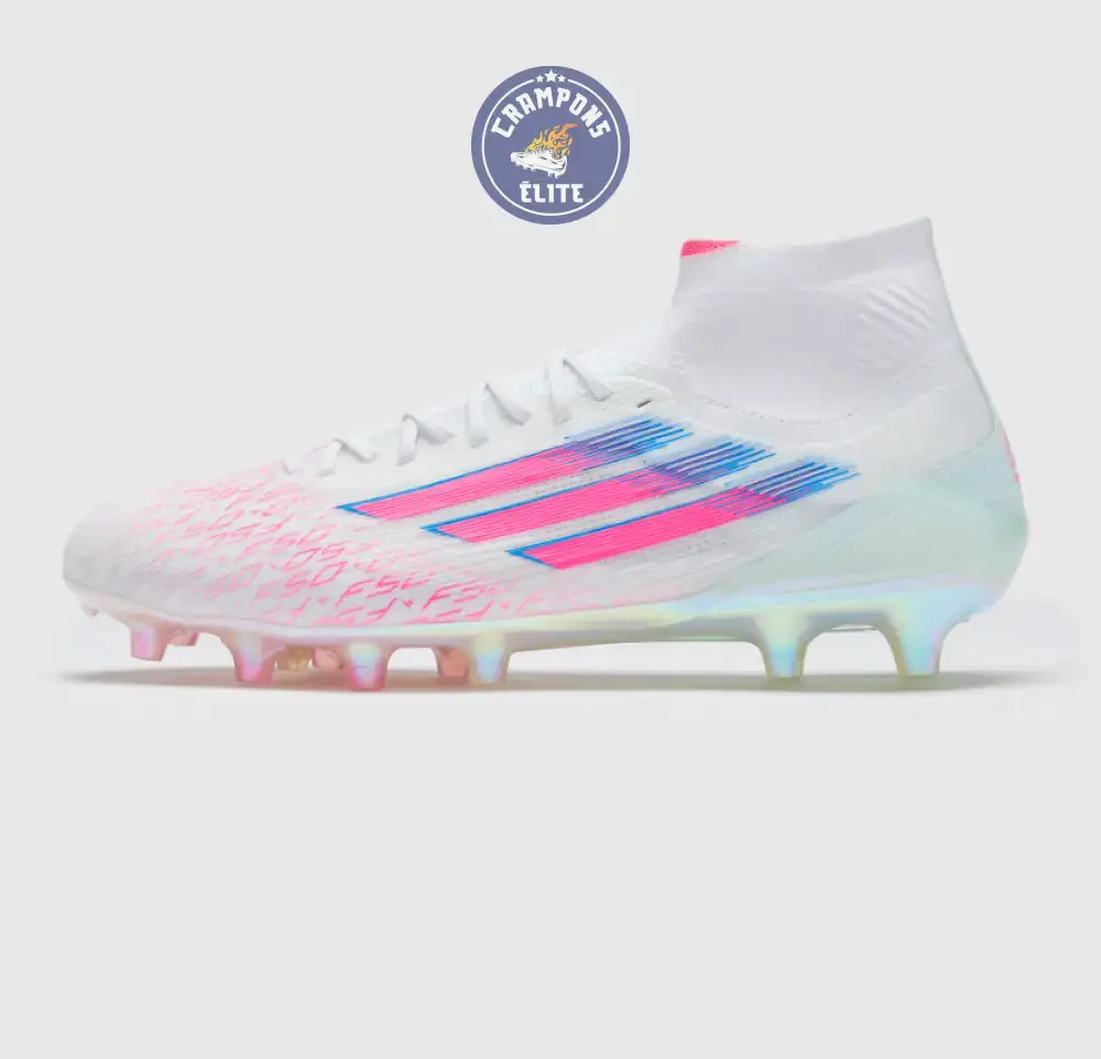 Adidas F50 Sparkfusion Elite Mid Cut FG/AG Trinity - Blanc/Rose Édition Limitée - Image 3