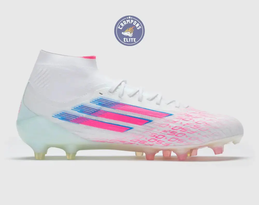 Adidas F50 Sparkfusion Elite Mid Cut FG/AG Trinity - Blanc/Rose Édition Limitée - Image 4