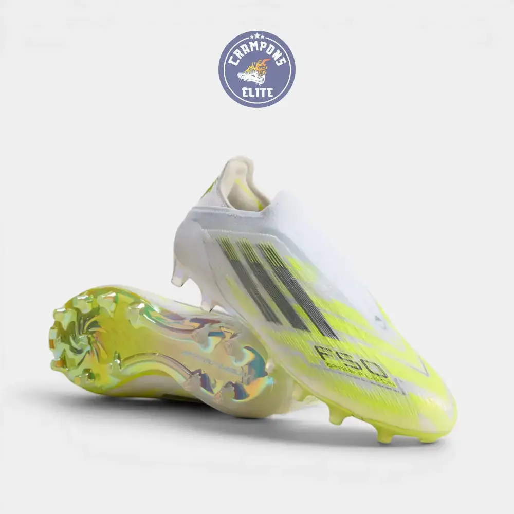 Adidas F50 Sparkfusion Low Cut Laceless FG - Blanc/Jaune Fluo