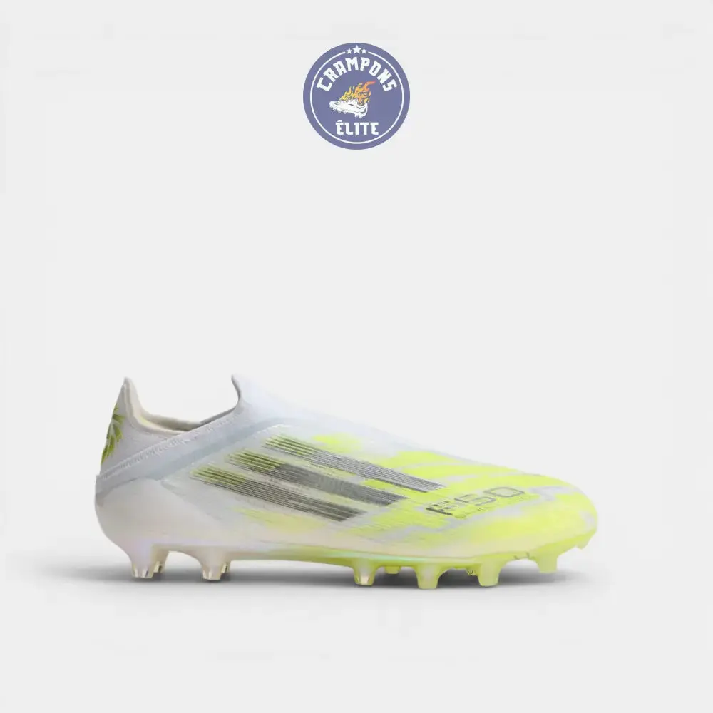 Adidas F50 Sparkfusion Low Cut Laceless FG - Blanc/Jaune Fluo - Image 2