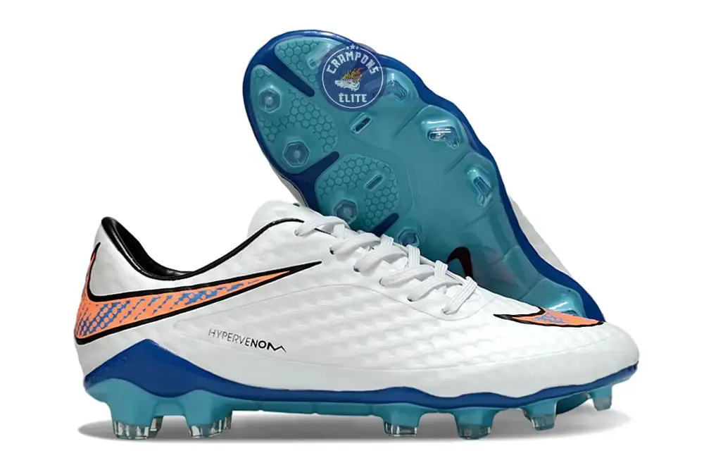 New Hypervenom 1 Phantom FG Blanc/Bleu/Orange - Image 2
