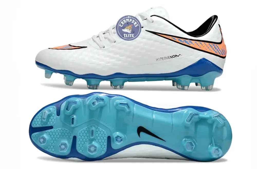 New Hypervenom 1 Phantom FG Blanc/Bleu/Orange - Image 6