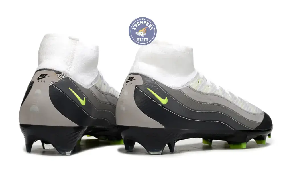 MERCURIAL SUPERFLY 10 X AIR MAX 95 ELITE FG - NOIR/JAUNE/GRIS/LIGHT GRAPHITE ÉDITION LIMITÉE - Image 6