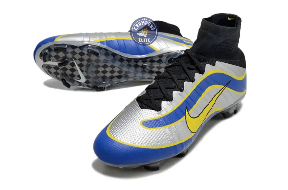 Mercurial Superfly 4 R9 FG - Argenté/Bleu/Jaune/Noir - Image 2