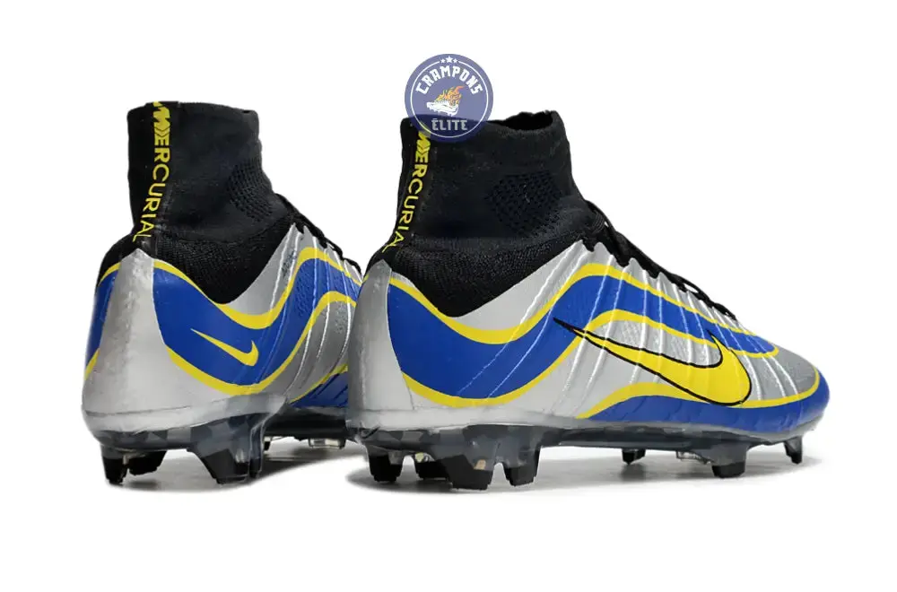 Mercurial Superfly 4 R9 FG - Argenté/Bleu/Jaune/Noir - Image 6
