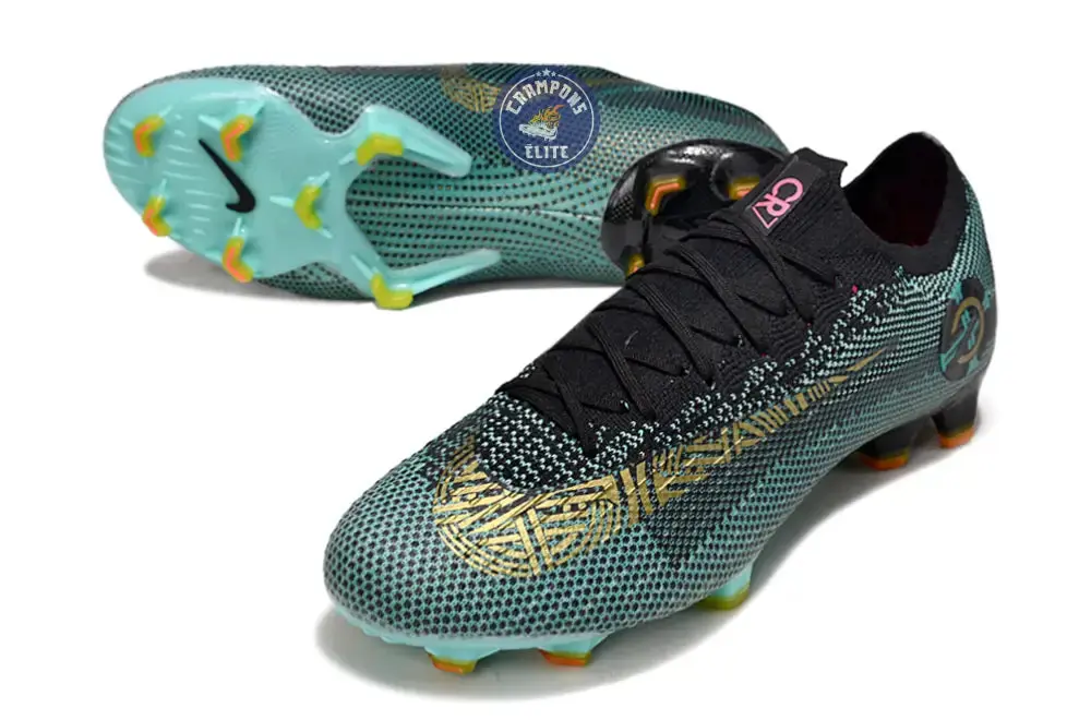 Mercurial Vapor 12 FG CR7 Chapter 6:Born Leader - Vert Turquoise/Jaune vif/Noir - Image 2