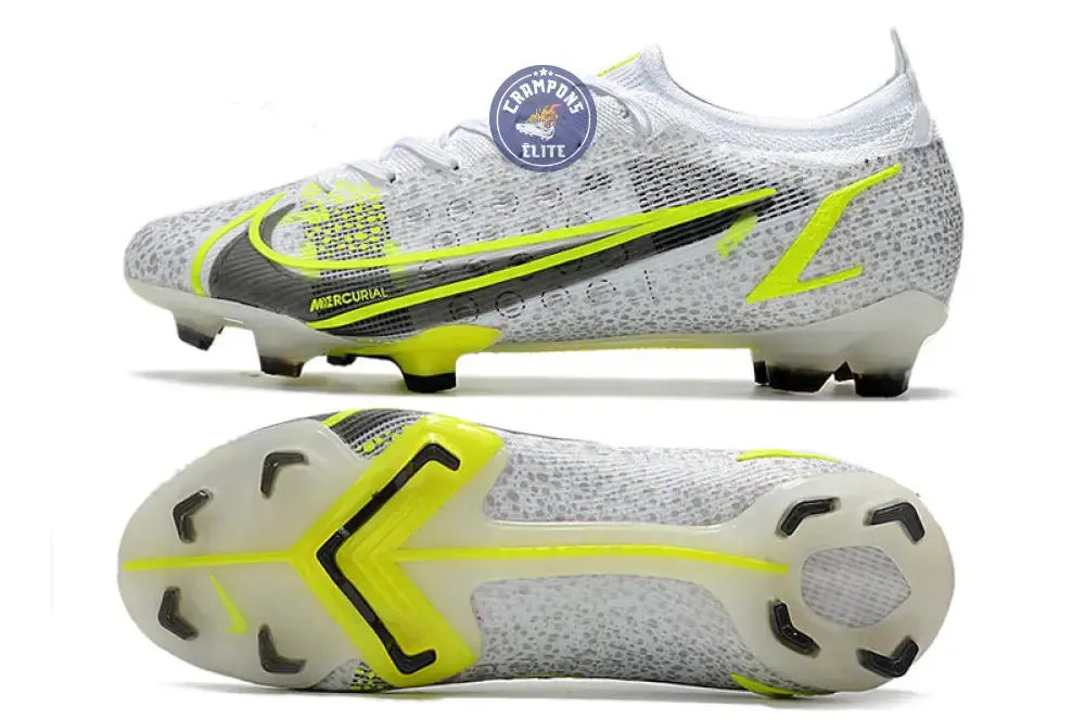 Mercurial Vapor 14 Elite FG 'White Volt' - Blanc/Gris/Jaune Fluo - Image 3