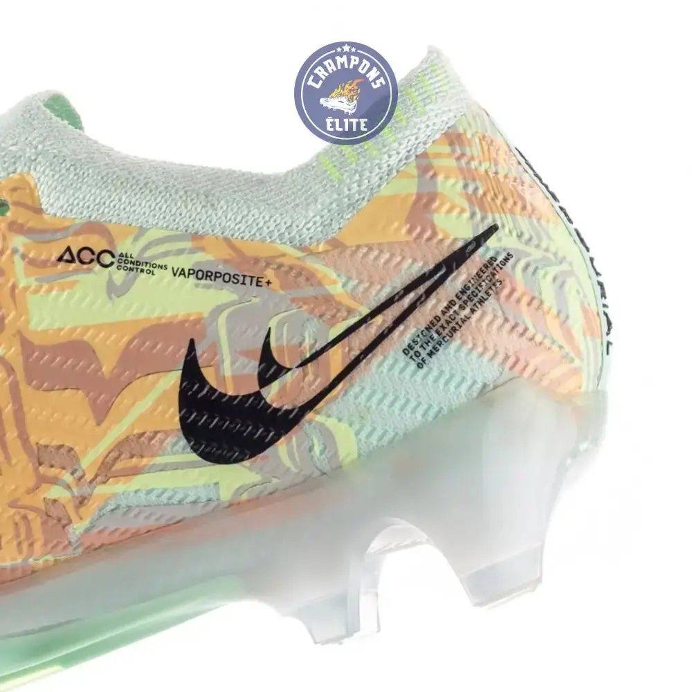 Nike Mercurial Vapor 15 Elite FG Bonded - Vert/Bleu/Orange - Image 4