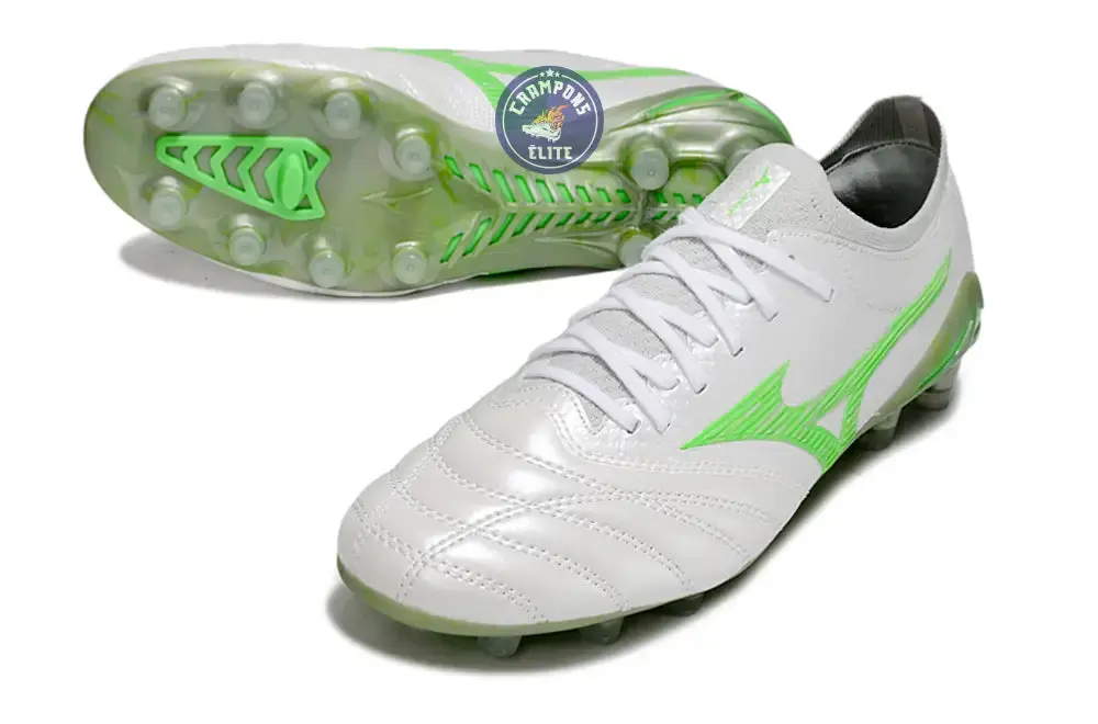 Morelia Neo 4 Beta Elite FG/AG Frontier - Blanc/Vert Néon/Cool Gray - Image 2