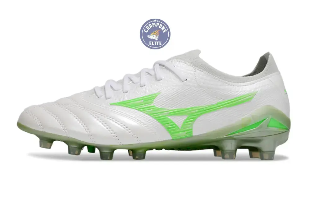 Morelia Neo 4 Beta Elite FG/AG Frontier - Blanc/Vert Néon/Cool Gray - Image 5
