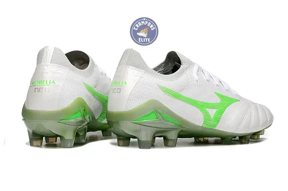 Morelia Neo 4 Beta Elite FG/AG Frontier - Blanc/Vert Néon/Cool Gray - Image 6