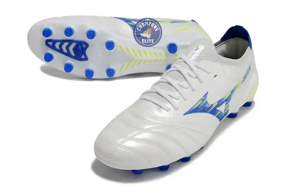 Morelia Neo 4 Elite FG/AG - Blanc/Bleu/Jaune - Image 2
