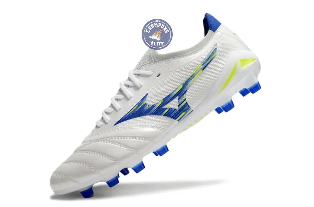 Morelia Neo 4 Elite FG/AG - Blanc/Bleu/Jaune - Image 4