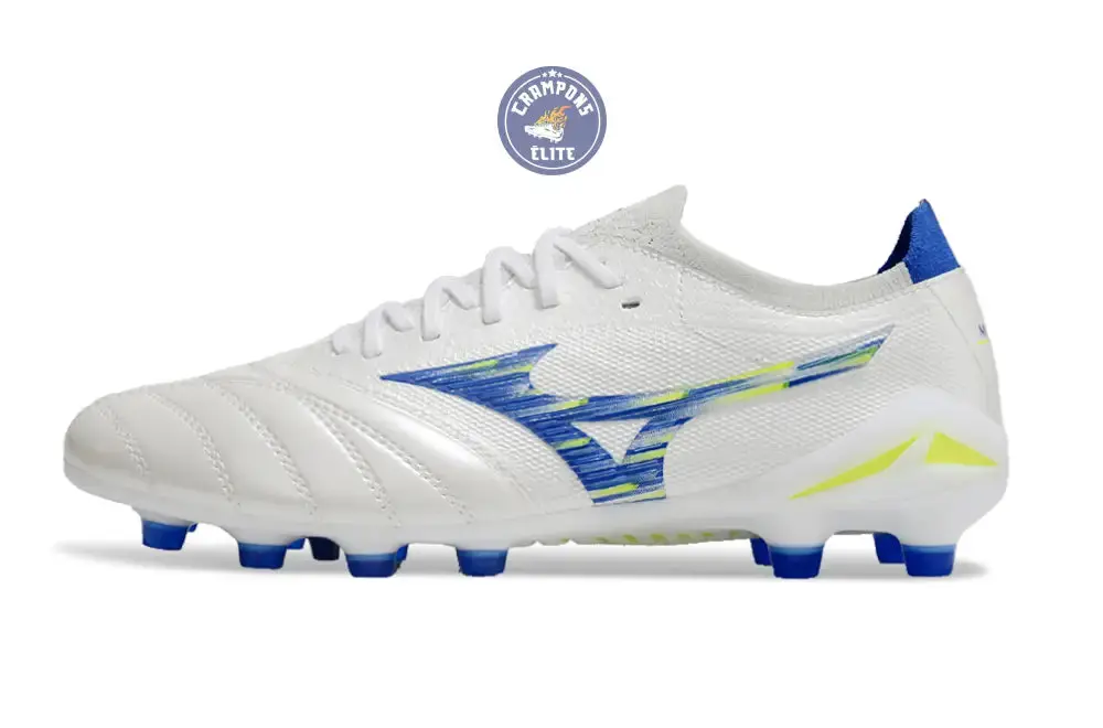 Morelia Neo 4 Elite FG/AG - Blanc/Bleu/Jaune - Image 5