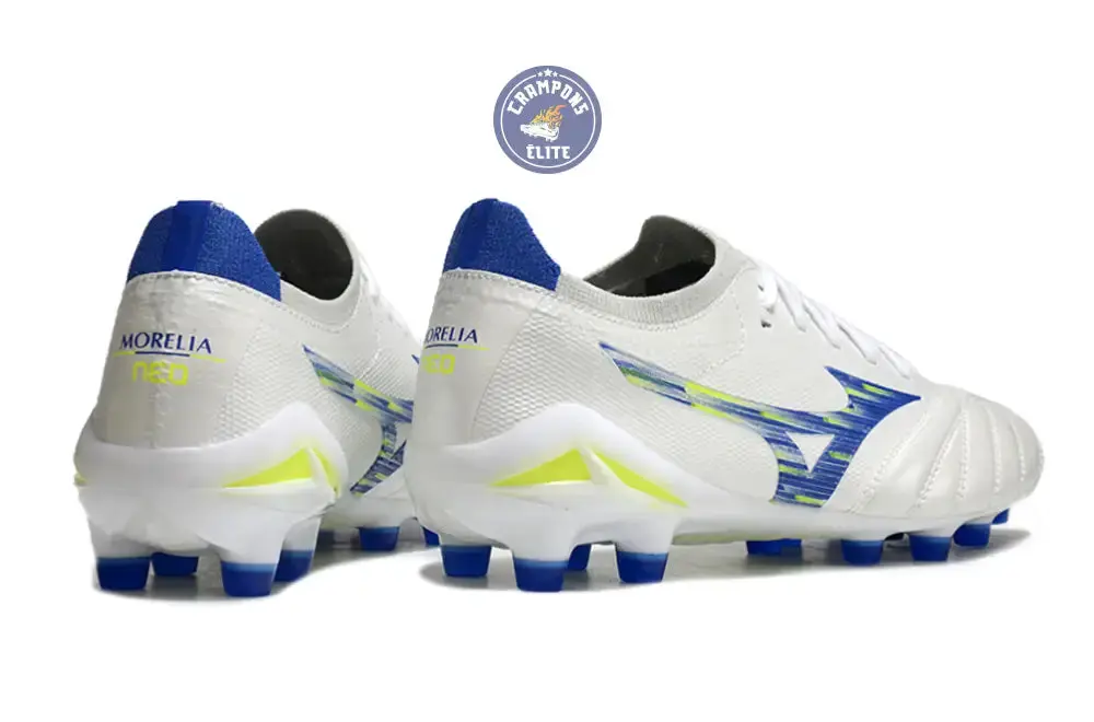 Morelia Neo 4 Elite FG/AG - Blanc/Bleu/Jaune - Image 6
