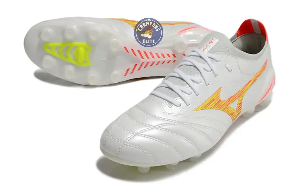 Morelia Neo 4 Elite FG/AG - Blanc/Rouge/Jaune - Image 2