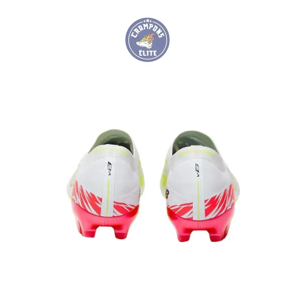 New Balance FURON ELITE V8 FG - Blanc/Rouge Energie/Jaune Hi-Lite - Image 5