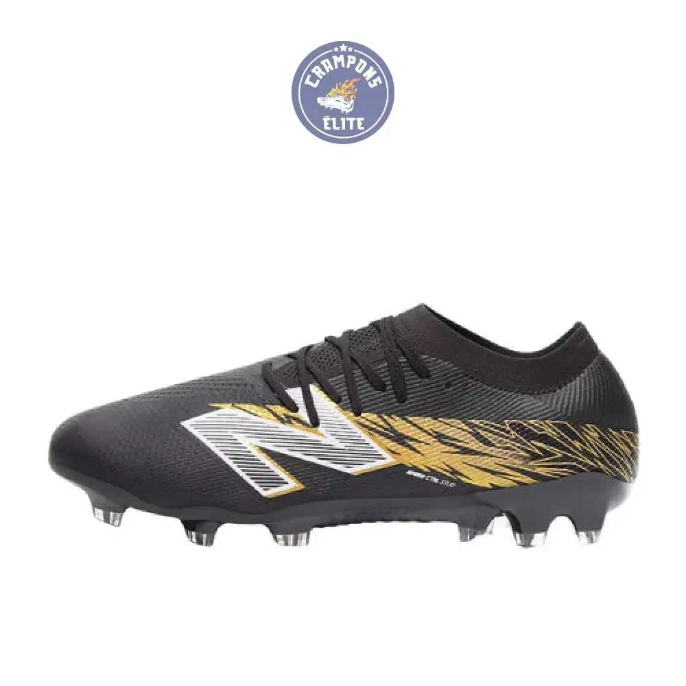 New Balance FURON ELITE V8 FG - Noir/Or Métallique/Blanc - Image 3