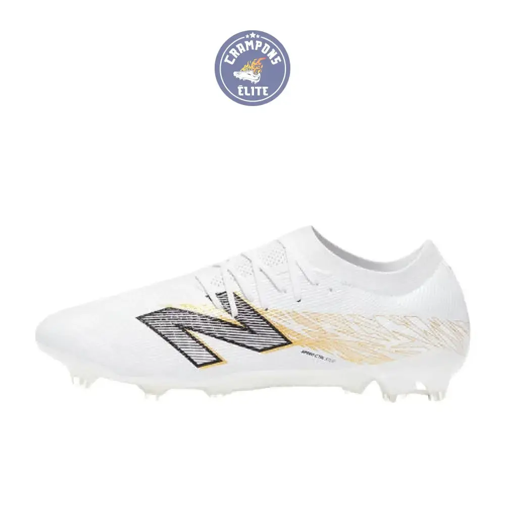 New Balance FURON ELITE V8 FG - Blanc/Or Métallique/Noir - Image 3