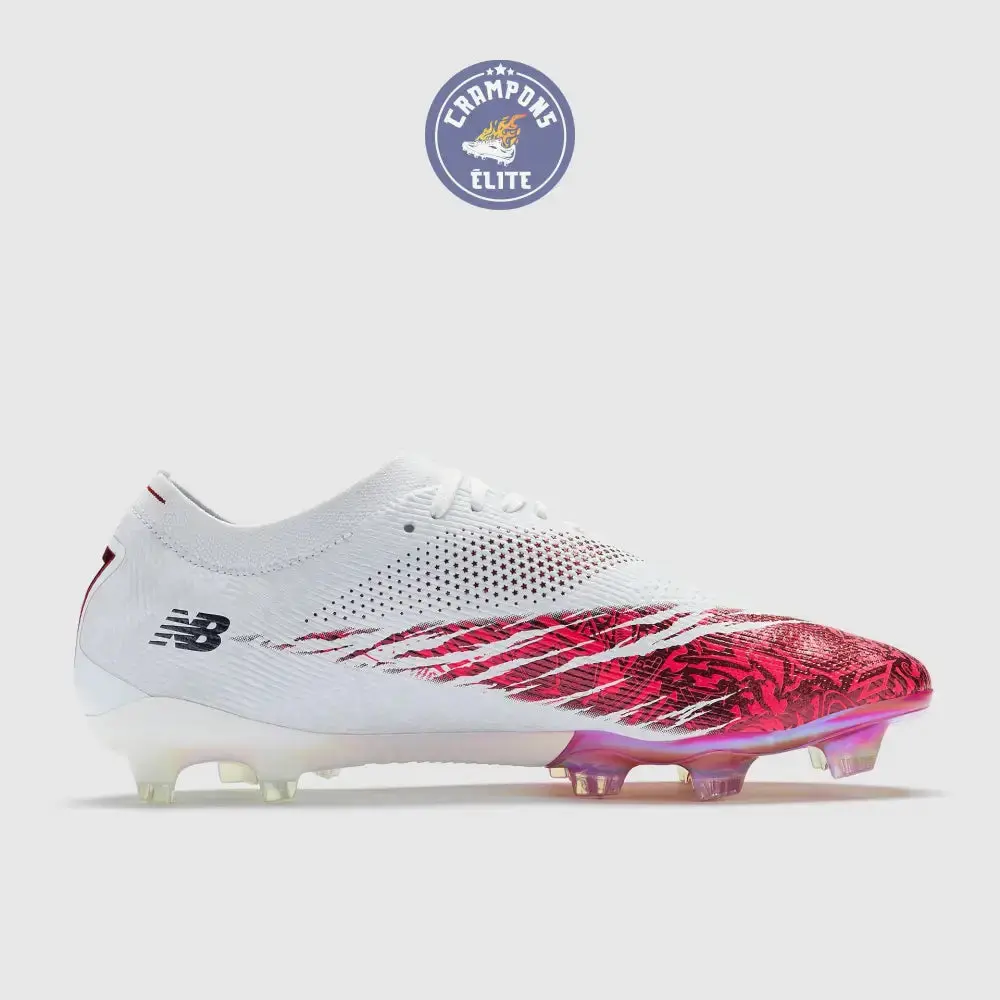New Balance Furon V8 Elite FG x Saka - Blanc/Rouge - Image 3