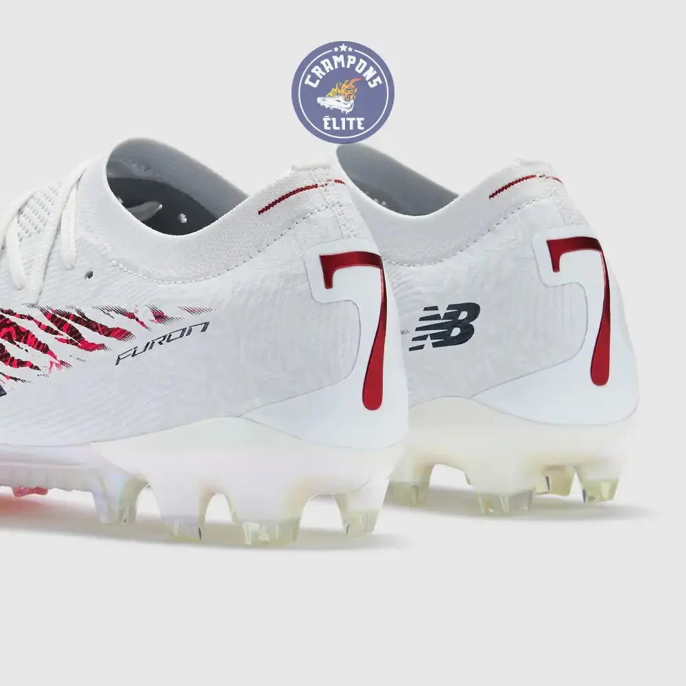 New Balance Furon V8 Elite FG x Saka - Blanc/Rouge - Image 5
