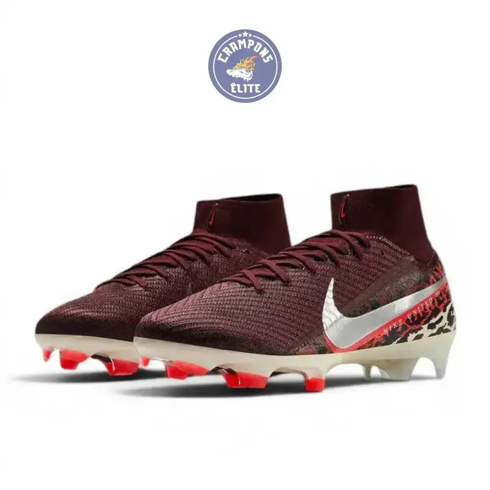 Nike Mercurial Superfly 10 Elite FG United - Bordeaux/Argenté/Universal Red/Gris - Image 4