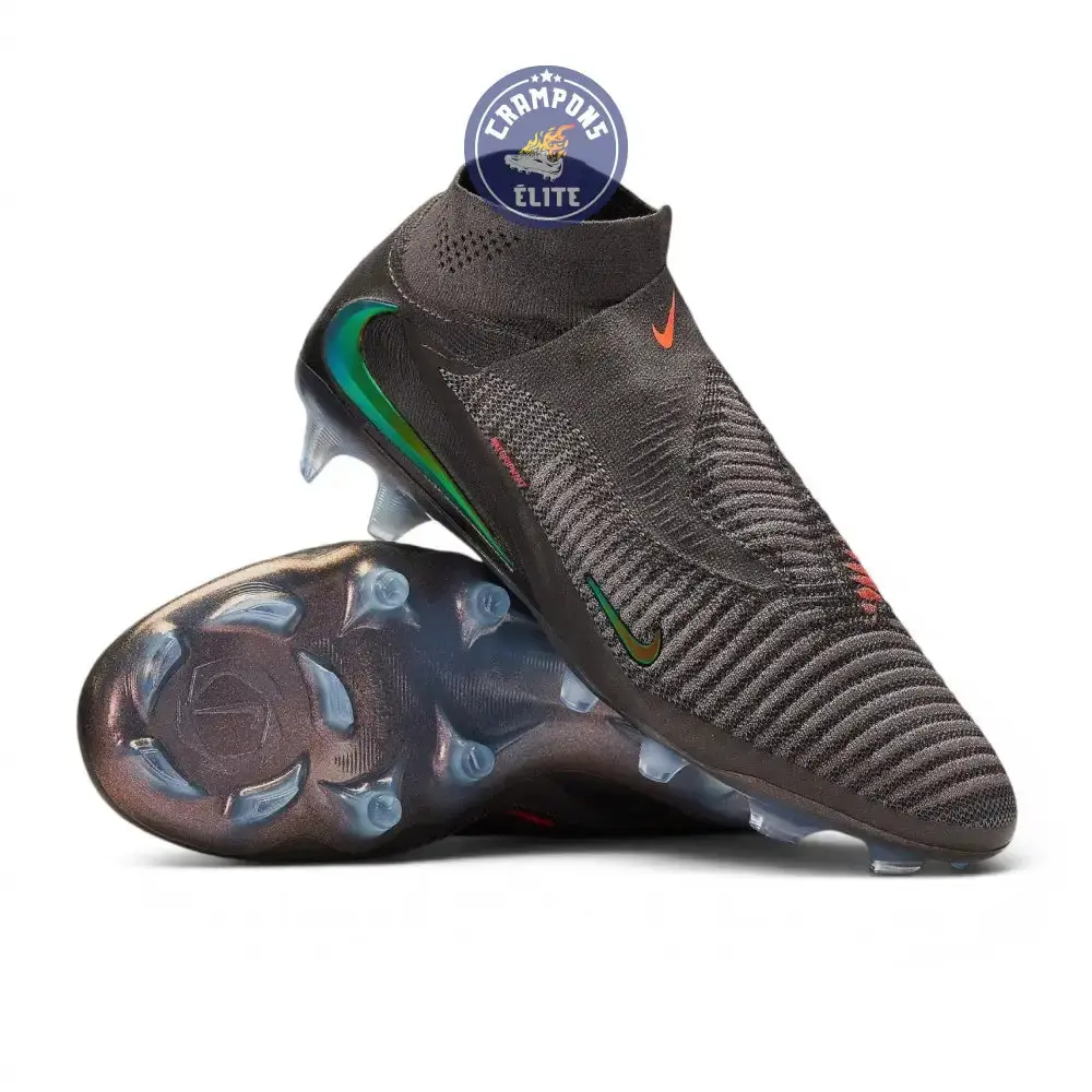 Nike Phantom 6 High Elite FG Heat-Up - Cendre Moy/Or Ambré/Noir