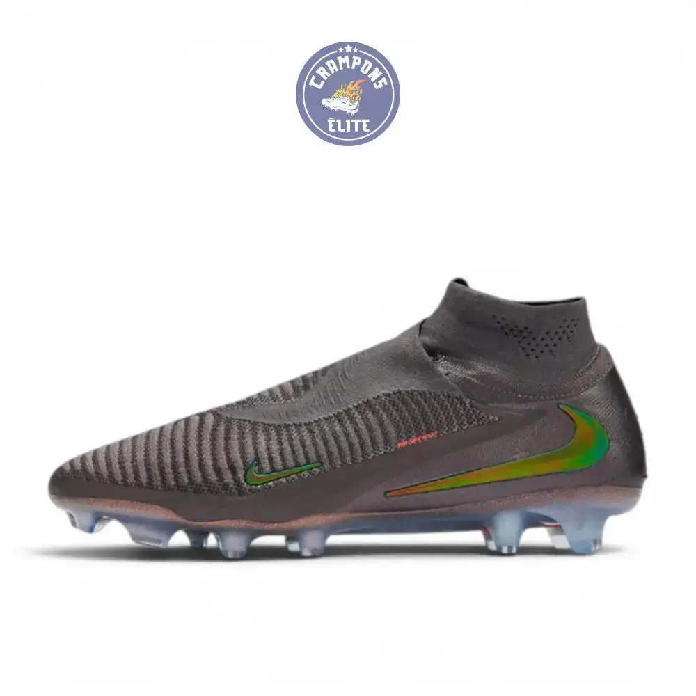 Nike Phantom 6 High Elite FG Heat-Up - Cendre Moy/Or Ambré/Noir - Image 2